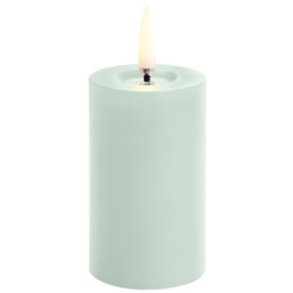 Uyuni Lighting Bloklys m. Smelteeffekt LED 5xH7,5 cm, Dusty Green