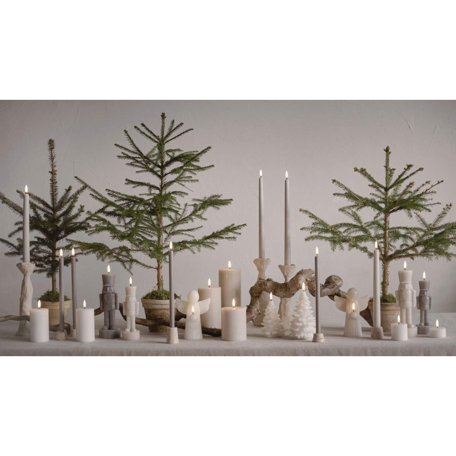 Uyuni Lighting Bloklys LED 7,8xH15 cm, Oyster Grey