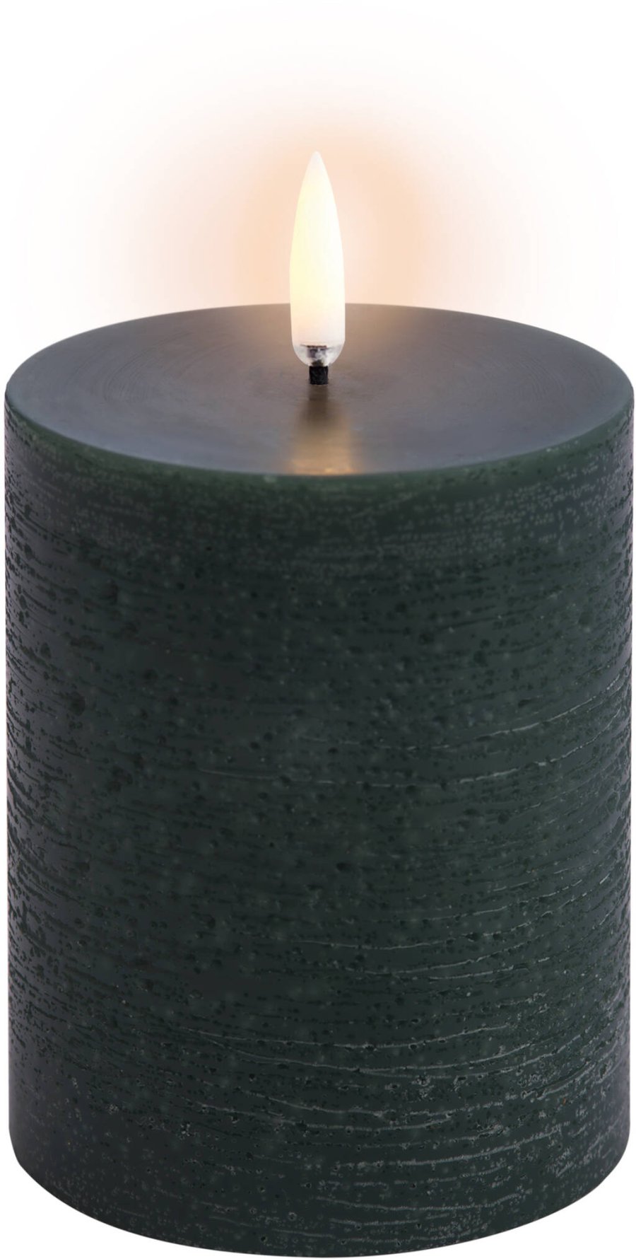 Uyuni Lighting Bloklys LED 7,8xH10 cm, Pine Green/rustik