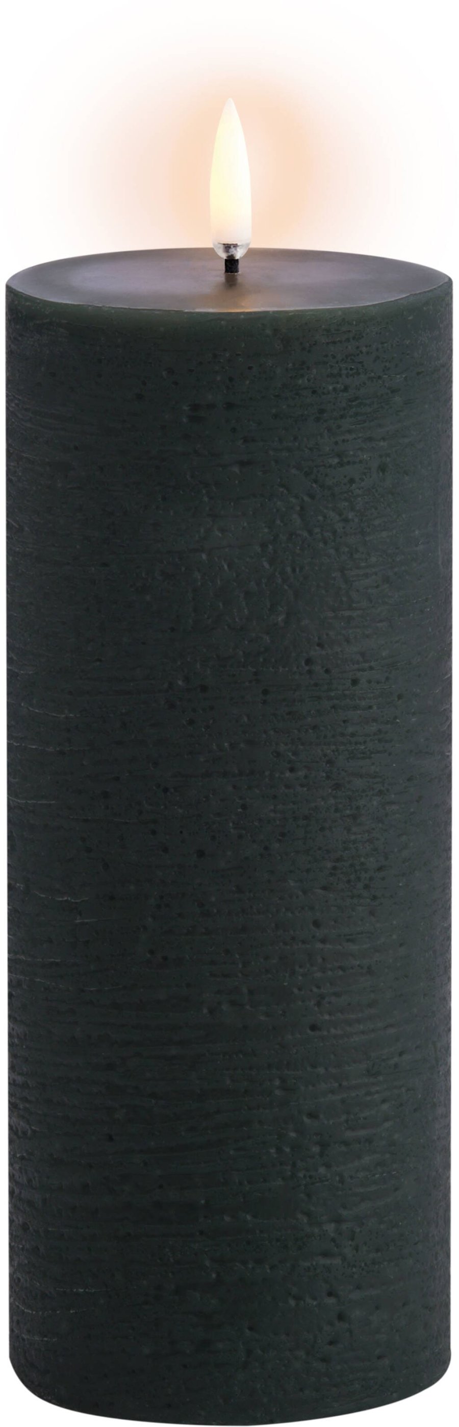 Uyuni Lighting Bloklys LED 7,8xH20 cm, Pine Green/rustik
