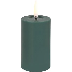 Uyuni Lighting Bloklys m. Smelteeffekt LED 5xH7,5 cm, Pine Green