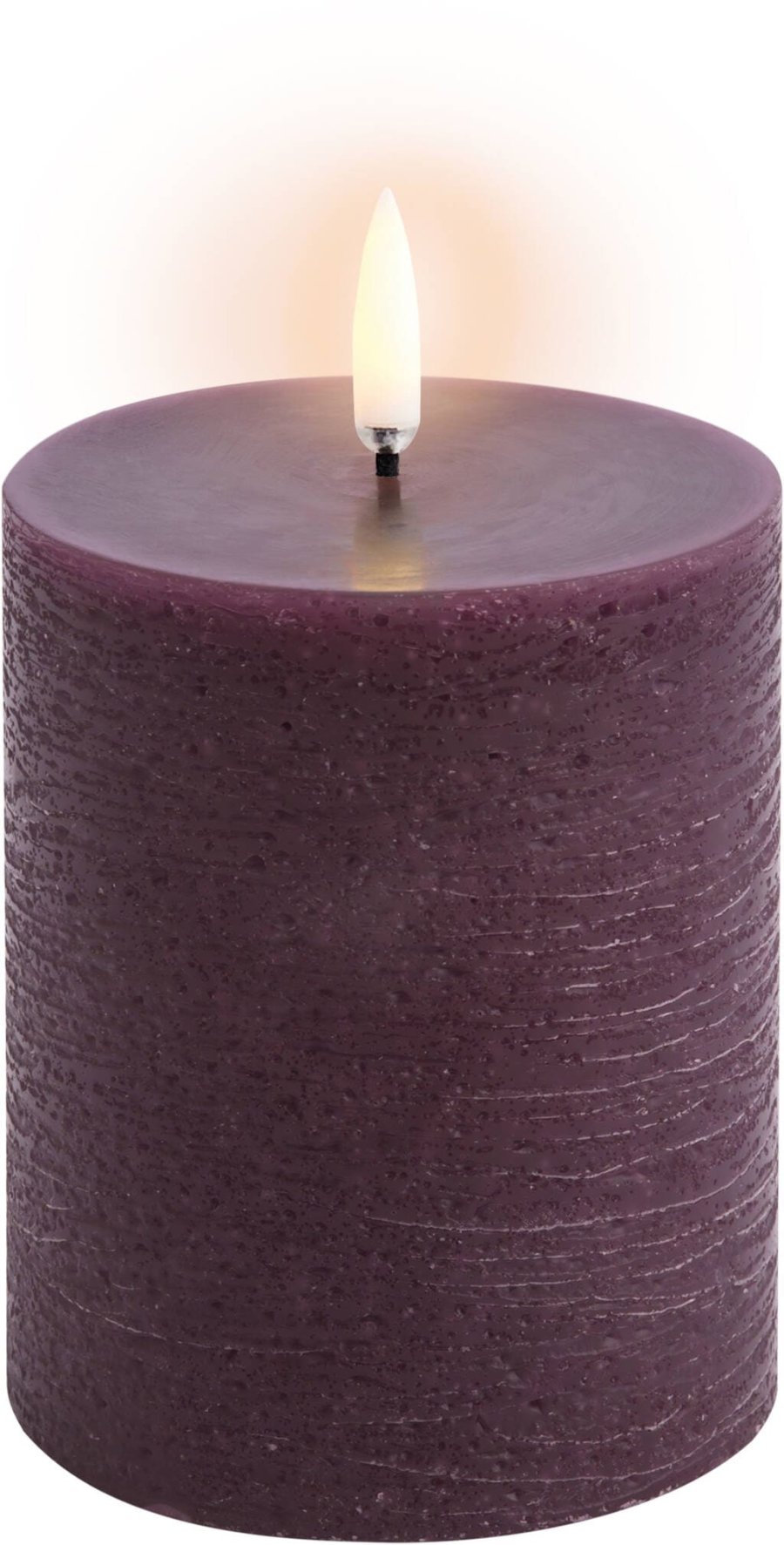 Uyuni Lighting Bloklys LED 7,8xH10 cm, Plum/rustik