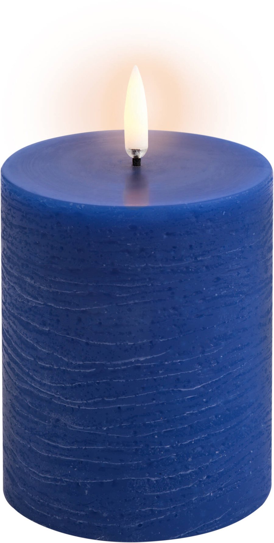 Uyuni Lighting Bloklys LED 7,8xH10 cm, Royal Blue/rustik