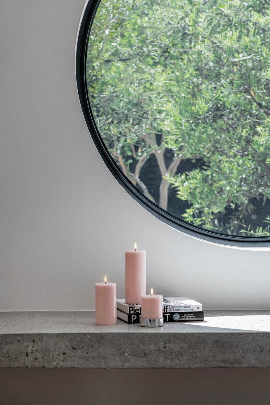 Uyuni Lighting Bloklys LED �7,8xH10 cm, Rose Powder