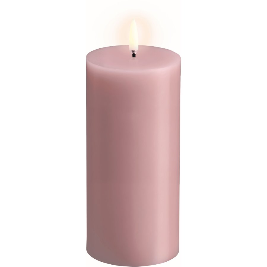 Uyuni Lighting Bloklys LED �7,8xH15 cm, Rose Powder