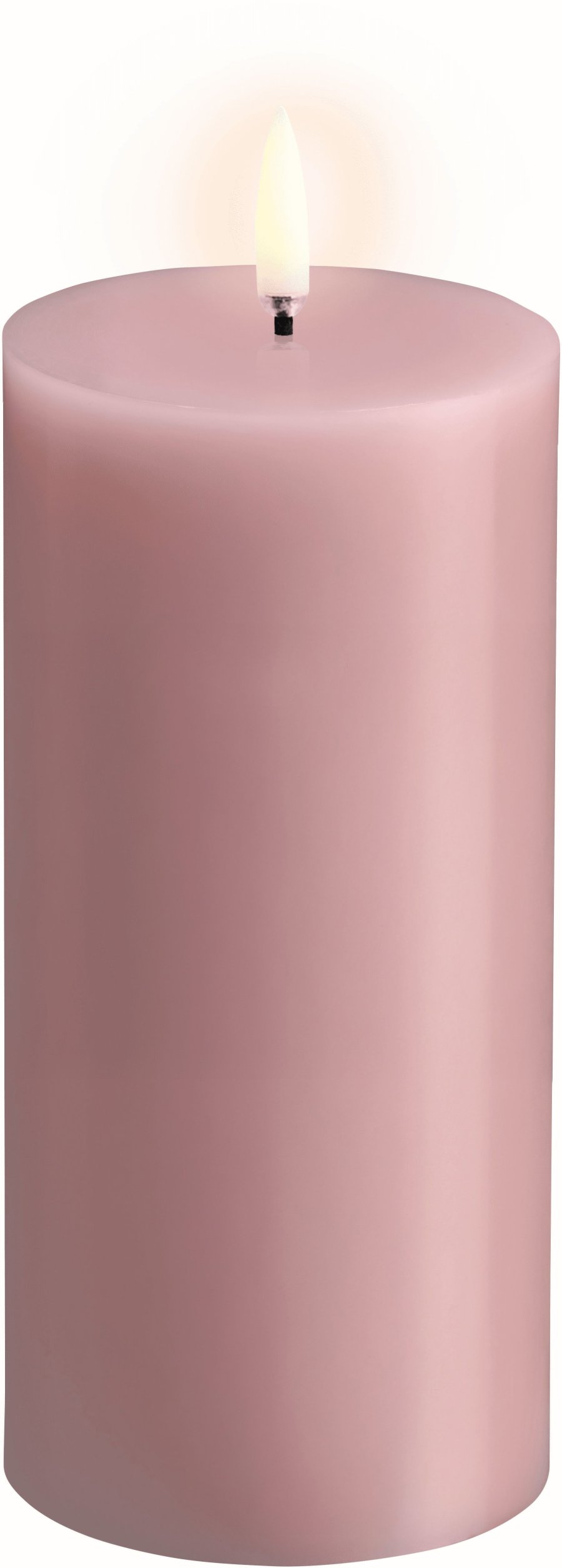 Uyuni Lighting Bloklys LED �7,8xH15 cm, Rose Powder