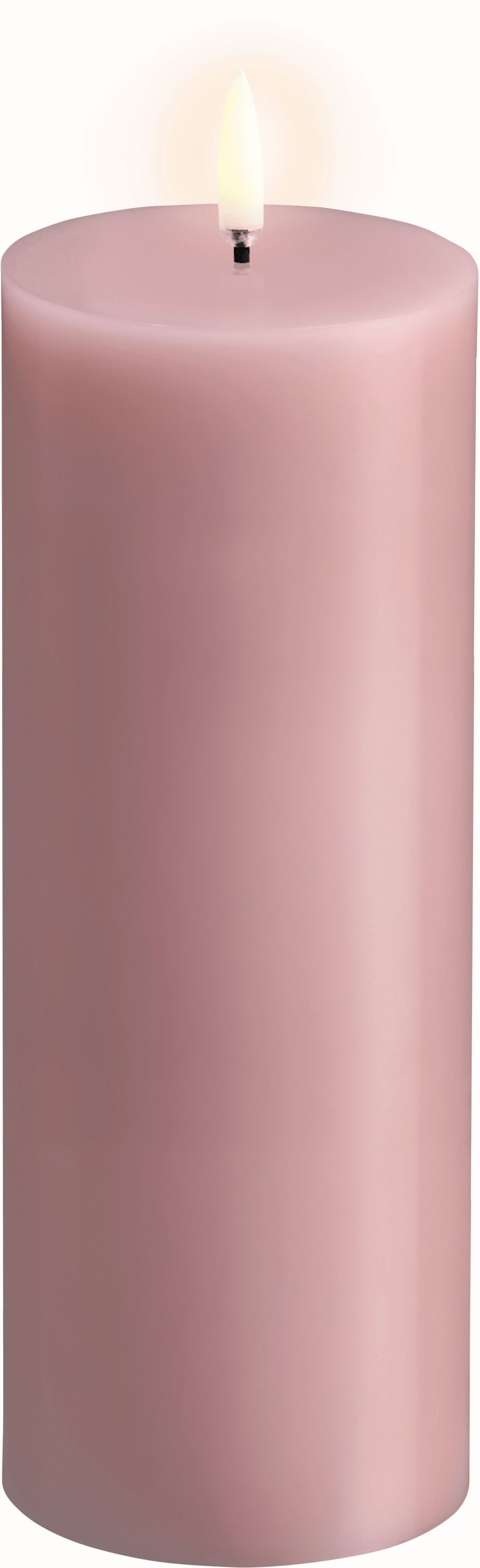 Uyuni Lighting Bloklys LED �7,8xH20 cm, Rose Powder