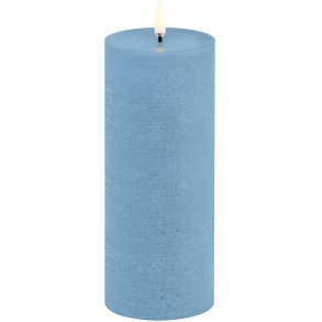 Uyuni Lighting Bloklys LED 7,8xH20 cm, Sky Blue/rustik