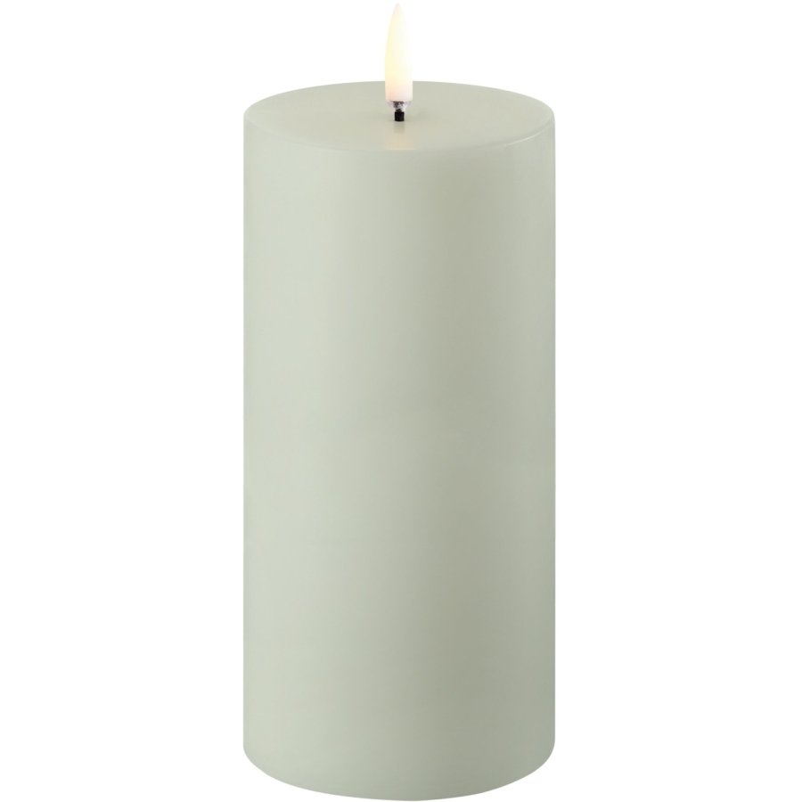 Uyuni Lighting Stumpenkerze LED Ø7,8xH15,2 cm, Sage Green