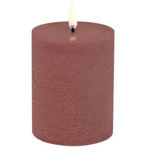 Uyuni Lighting Bloklys LED 7,8xH10 cm, Terracotta/rustik