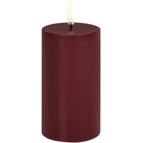 Uyuni Lighting Bloklys LED 5,8xH10 cm, Wine Red