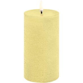 Uyuni Lighting Bloklys LED 7,8xH15 cm, Wheat Yellow/rustik