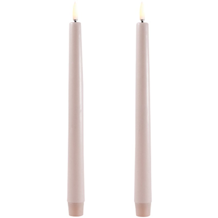 Uyuni Lighting Kronelys LED 2 stk 25 cm, Beige