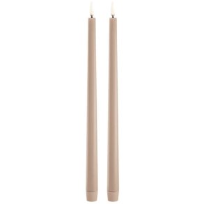 Uyuni Lighting Kronelys LED 2 stk. Ø2,3xH32 cm, Beige