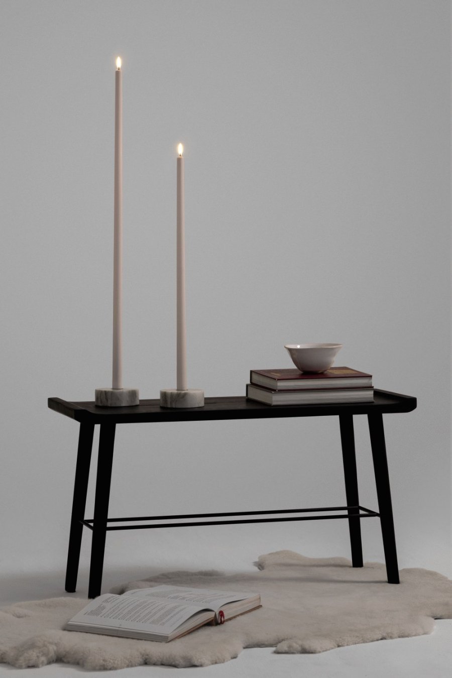 Uyuni Lighting Kronelys LED 2,3xH75 cm, Beige