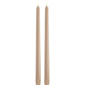 Uyuni Lighting Soft-fit Stabkerzen LED 2er Set Ø2,3xH32 cm, Beige