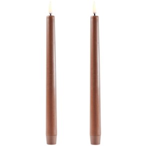 Uyuni Lighting Kronelys LED 2 stk. 25 cm, Caramel