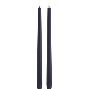 Uyuni Lighting Kronelys LED 2 stk. Ø2,3xH32 cm, Dark Blue