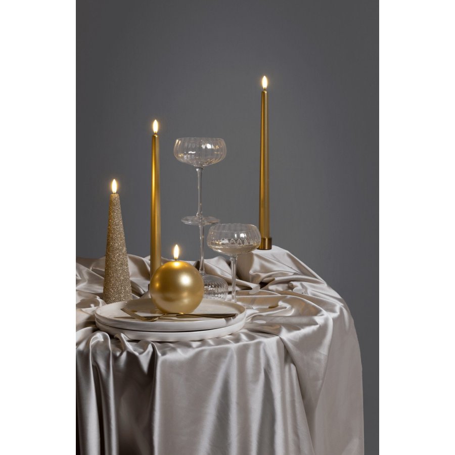 Uyuni Lighting Kronelys LED 2 stk. �2,3xH32 cm, Guld