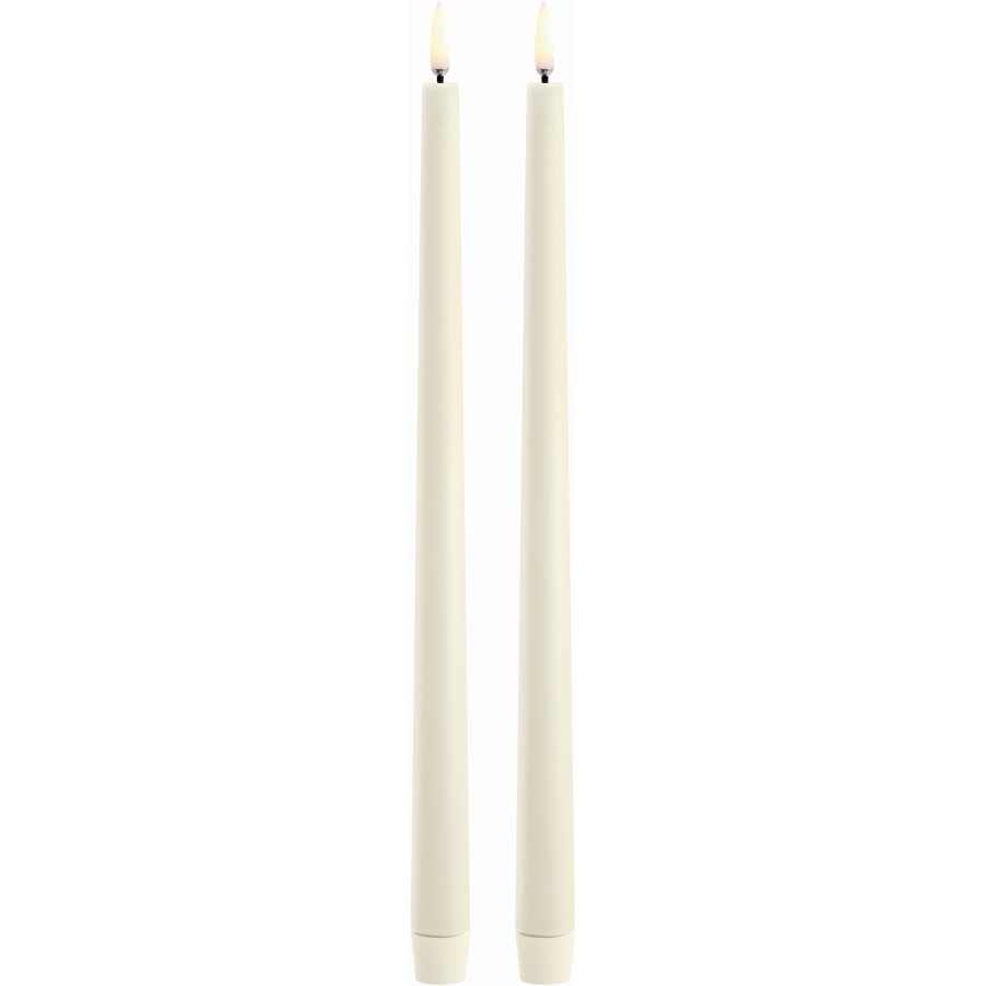 Uyuni Lighting Kronelys LED 2 stk. 2,3xH32 cm, Ivory