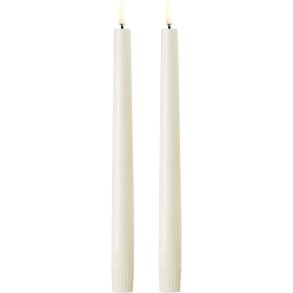 Uyuni Lighting Kronelys LED 2 stk. �2,3xH25 cm, Ivory