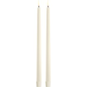 Uyuni Lighting Kronelys LED 2 stk. �2,3xH32 cm, Ivory