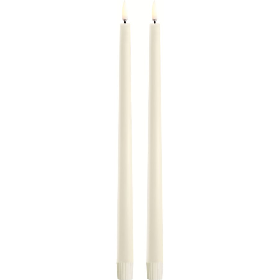 Uyuni Lighting Kronelys LED 2 stk. �2,3xH32 cm, Ivory