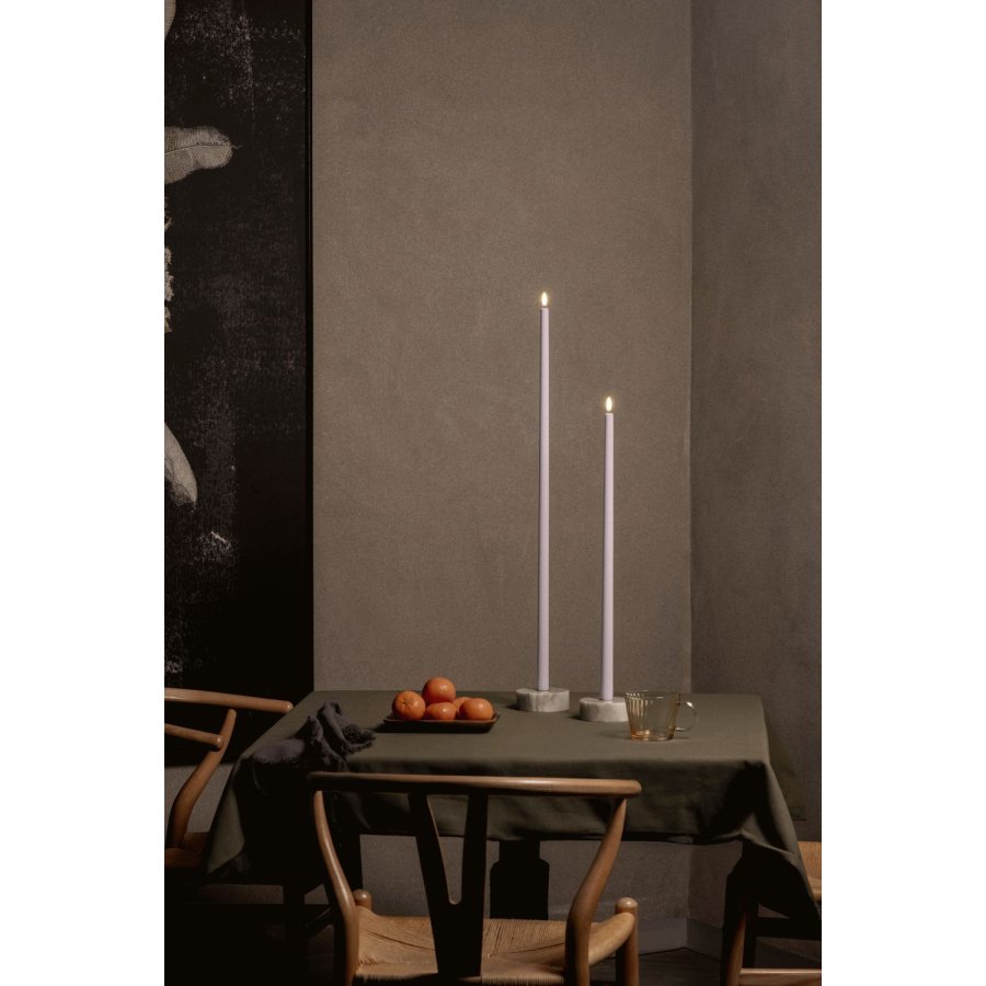 Uyuni Lighting Kronelys LED 2,3xH75 cm, Light Lavender