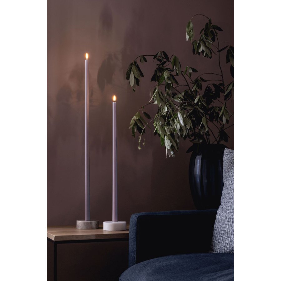 Uyuni Lighting Kronelys LED 2,3xH75 cm, Light Lavender