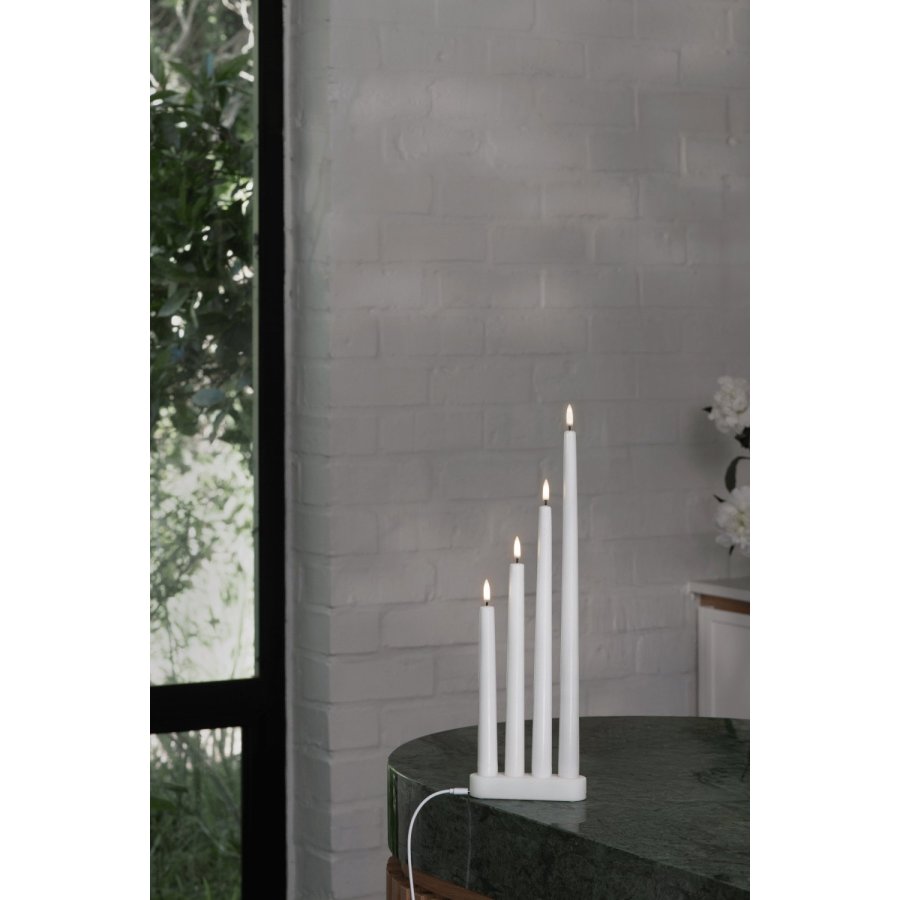 Uyuni Lighting Kronelys LED 2 stk. �2,3xH20 cm, Nordic White