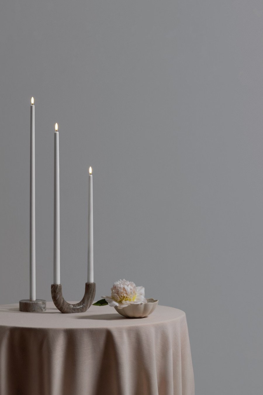 Uyuni Lighting Kronelys LED �2,3xH40 cm, Nordic White