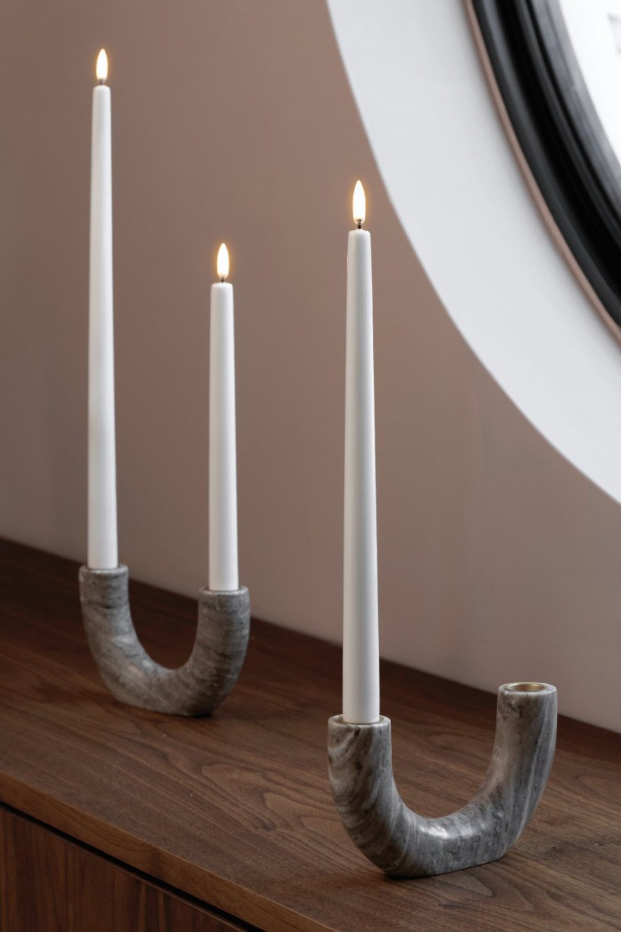 Uyuni Lighting Kronelys LED �2,3xH40 cm, Nordic White