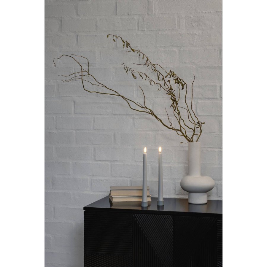 Uyuni Lighting Kronelys LED 2 stk. 2,3xH25 cm, Oyster Grey