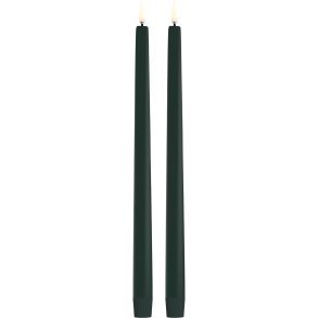 Uyuni Lighting Soft-fit Stabkerzen LED 2er Set Ø2,3xH32 cm, Pine Green