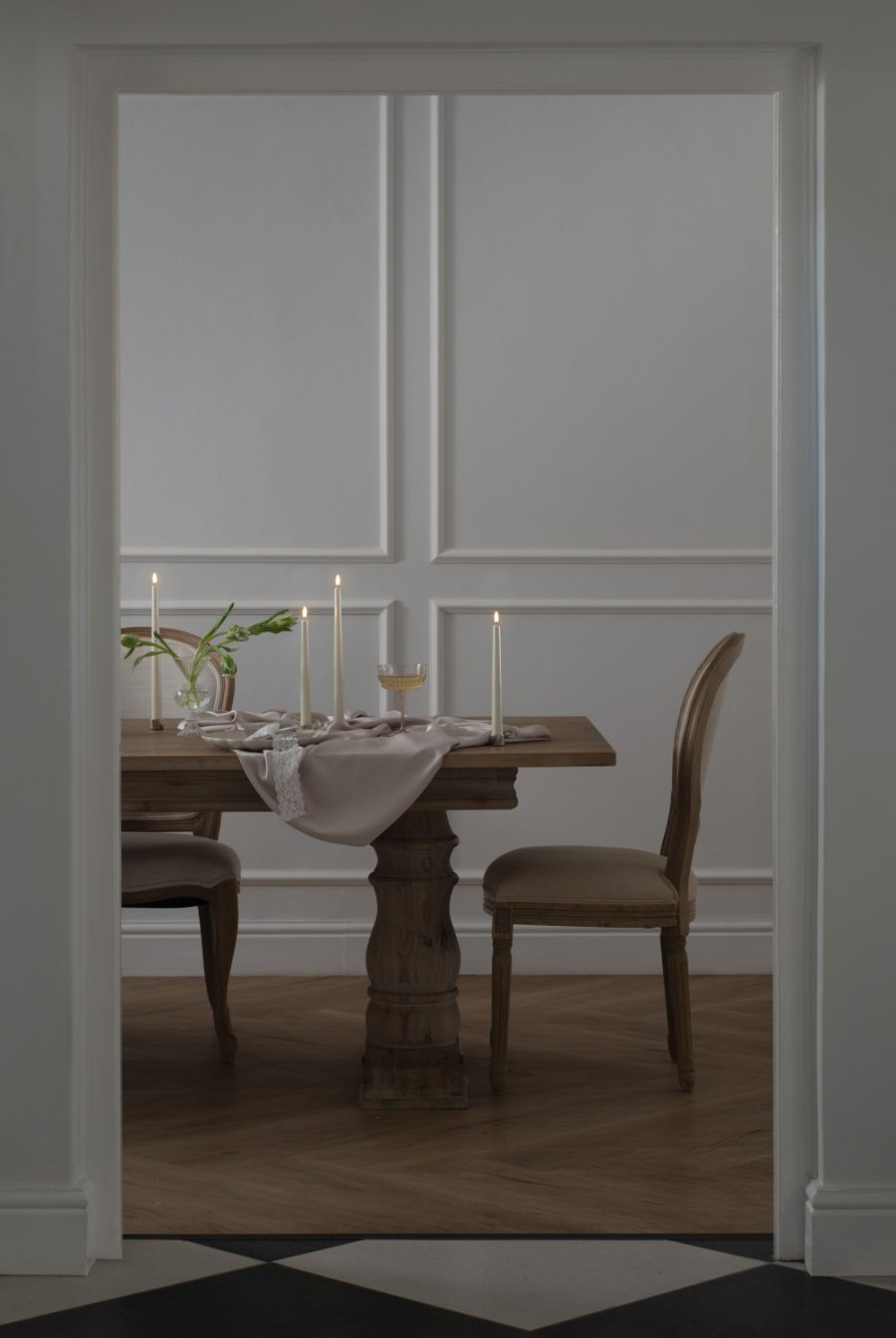 Uyuni Lighting Soft-fit Stabkerzen LED 2er Set Ø2,3xH32 cm, Elfenbein, Pearl Ivory