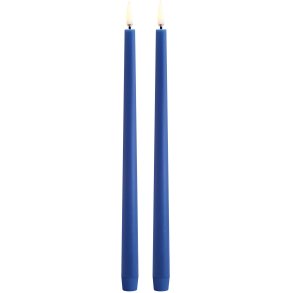 Uyuni Lighting Kronelys LED 2 stk. 2,3xH32 cm, Royal Blue