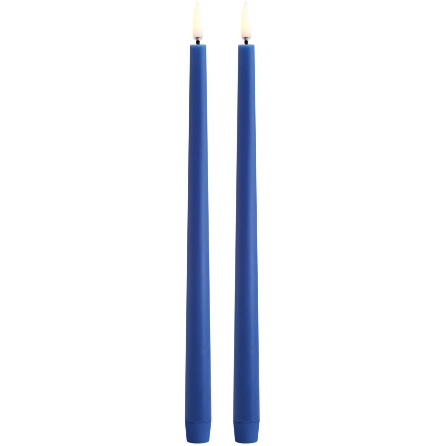 Uyuni Lighting Kronelys LED 2 stk. 2,3x32 cm, Royal Blue