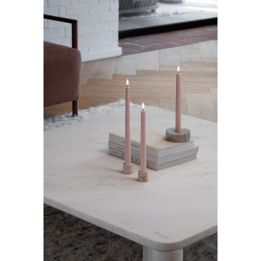 Uyuni Lighting Kronelys LED 2 stk. �2,3xH32 cm, Rose Powder