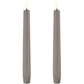 Uyuni Lighting Kronelys LED 2 stk. 2,3xH20 cm, Sandstone