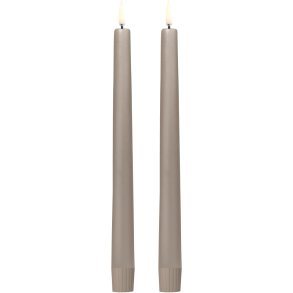 Uyuni Lighting Soft-fit Stabkerzen LED 2er Set Ø2,3xH25 cm, Sandstone