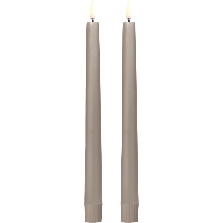 Uyuni Lighting Soft-fit Stabkerzen LED 2er Set Ø2,3xH25 cm, Sandstone
