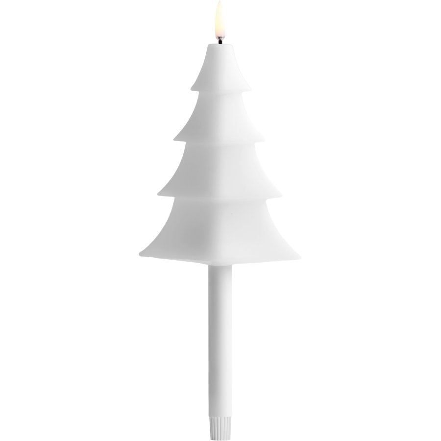 Uyuni Lighting Weihnachtsbaumkerze LED B9xØ1,3xH25 cm, Nordic White
