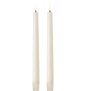 Uyuni Lighting Soft-fit Stabkerzen LED 2er Set Ø2,3xH25 cm, Vanilla