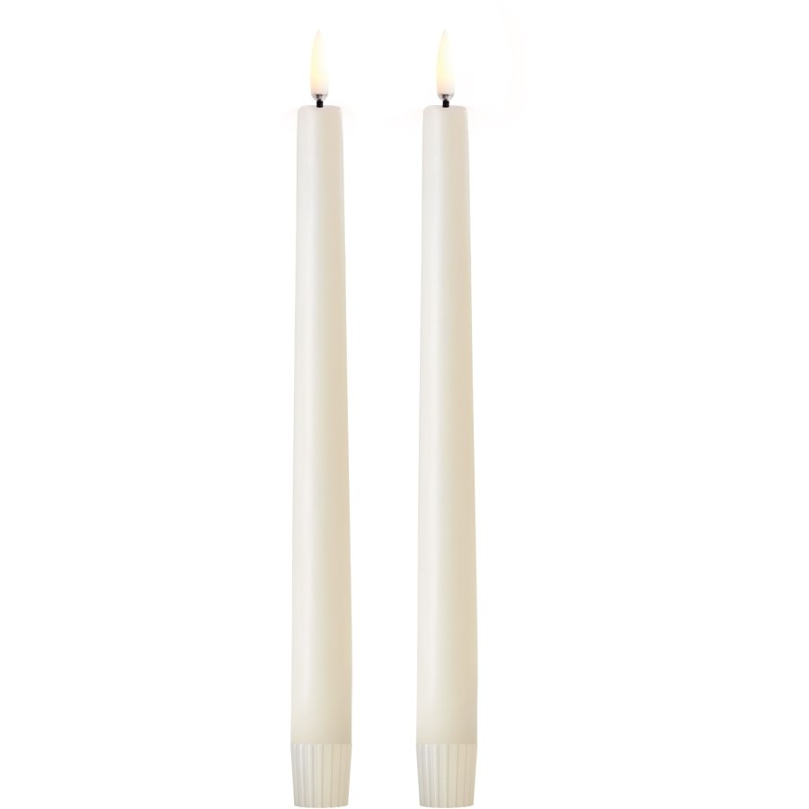 Uyuni Lighting Soft-fit Stabkerzen LED 2er Set Ø2,3xH25 cm, Vanilla