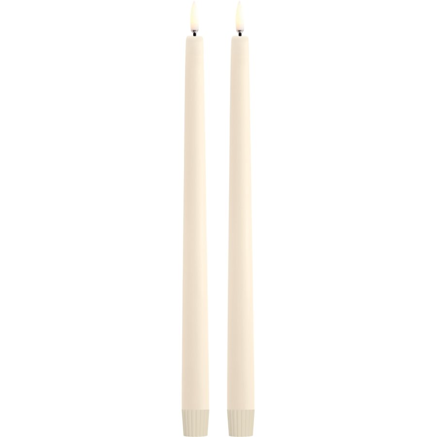 Uyuni Lighting Soft-fit Stabkerzen LED 2er Set Ø2,3xH32 cm, Vanilla