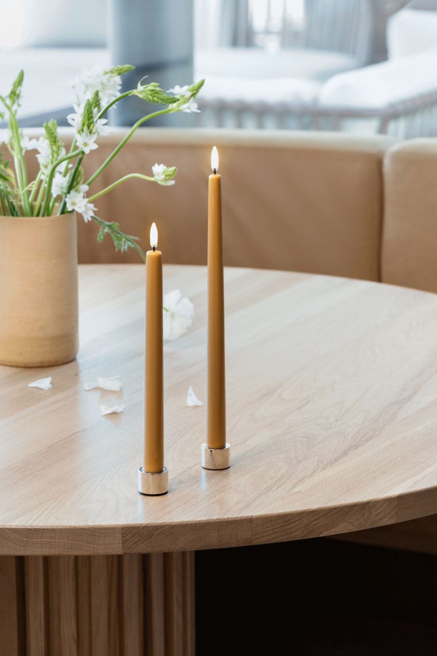 Uyuni Lighting Kronelys LED 2 stk. �2,3xH25 cm, Wild Honey