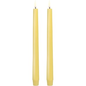 Uyuni Lighting Kronelys LED 2 stk. 2,3xH25 cm, Wheat Yellow
