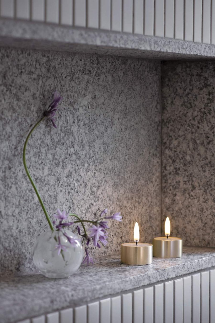 Uyuni Lighting Fyrfadslys m. Smelteeffekt LED 2 stk. �4,1xH2,3 cm, Messingfinish