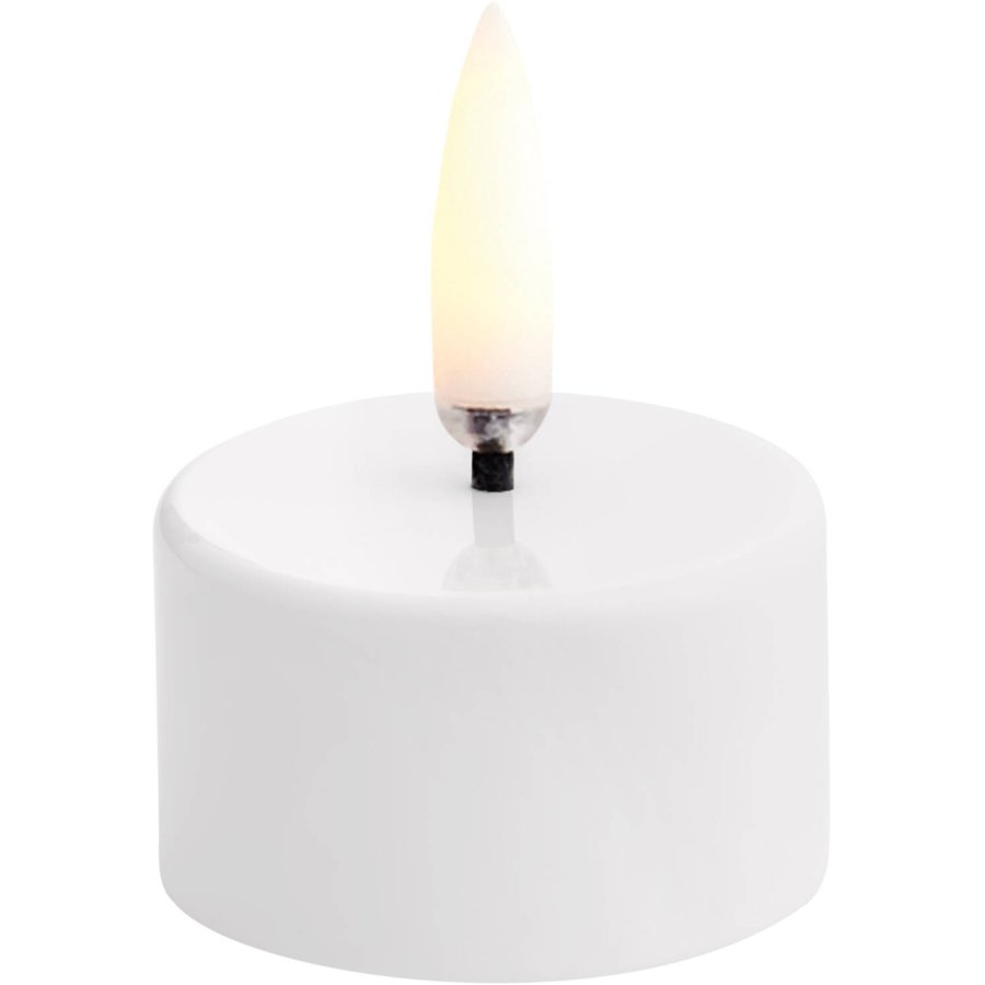 Uyuni Lighting Fyrfadslys 400 LED 3,9xH2 cm, Hvid Plastik