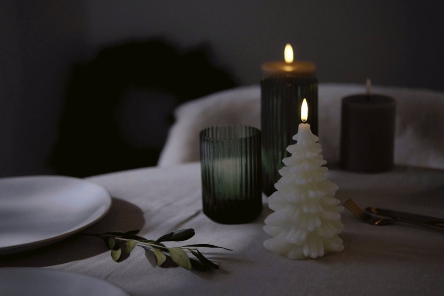 Uyuni Lighting Juletrsformetlys LED 10xH15 cm, Nordic White